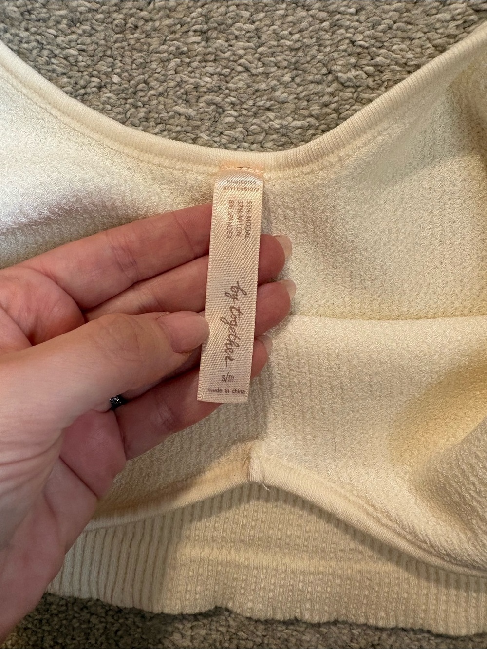 By Together Cropped Ribbed Tank - Picture 4 of 4
